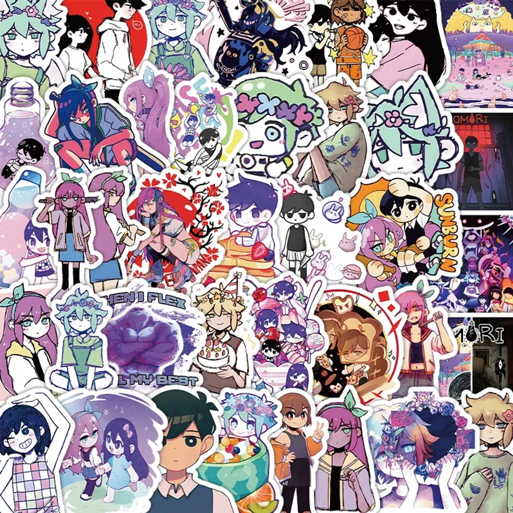 10/30/50/100pcs Cartoon Game Omori Stickers Anime Sunny Basil Decals Toys Graffiti Laptop Car Bike Cute Decoration Kids Sticker