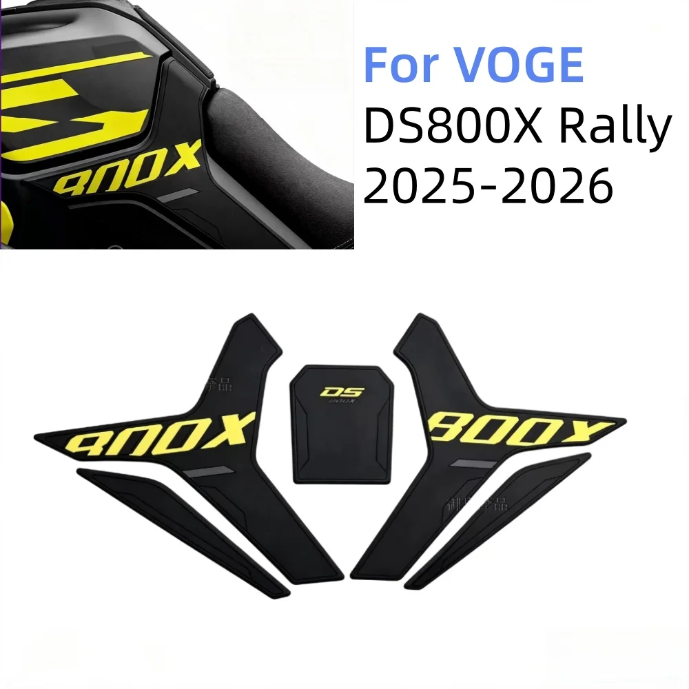 For VOGE DS800X 800DSX DS 800X Rally 2025- Motorcycle Rubber Tank Pad Stickers Fuel Tank Side Pad Gas Cap Stickers Protection