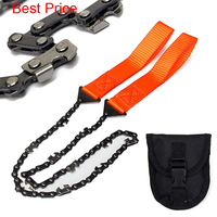 10Pcs Outdoor Hand Saw Pocket Chain Saw Garden Tool 11 / 16 / 33 Tooth 24 Inch Portable Camping S'urvival Wire Saw