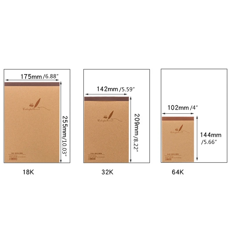 Drawing Pad 60 Sheets Blank Papers Adhesive Binding Easy to Tear for Office