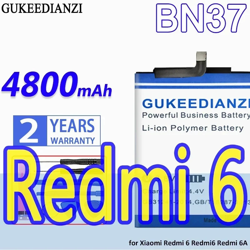 

Аккумулятор GUKEEDIANZI большой емкости BN37 4800 мАч для Xiaomi Redmi 6 6A