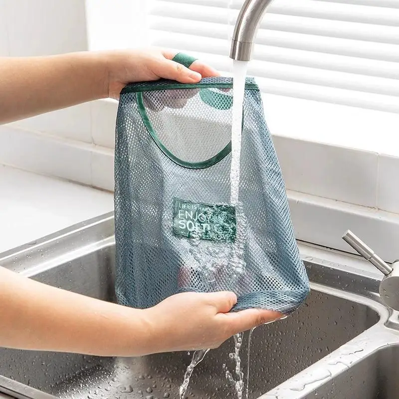 Reusable Storage Bags Kitchen Hanging Mesh Bag Home Fruit And Vegetable Storage Net Bag For Ginger Garlic Potatoes Onions view 3