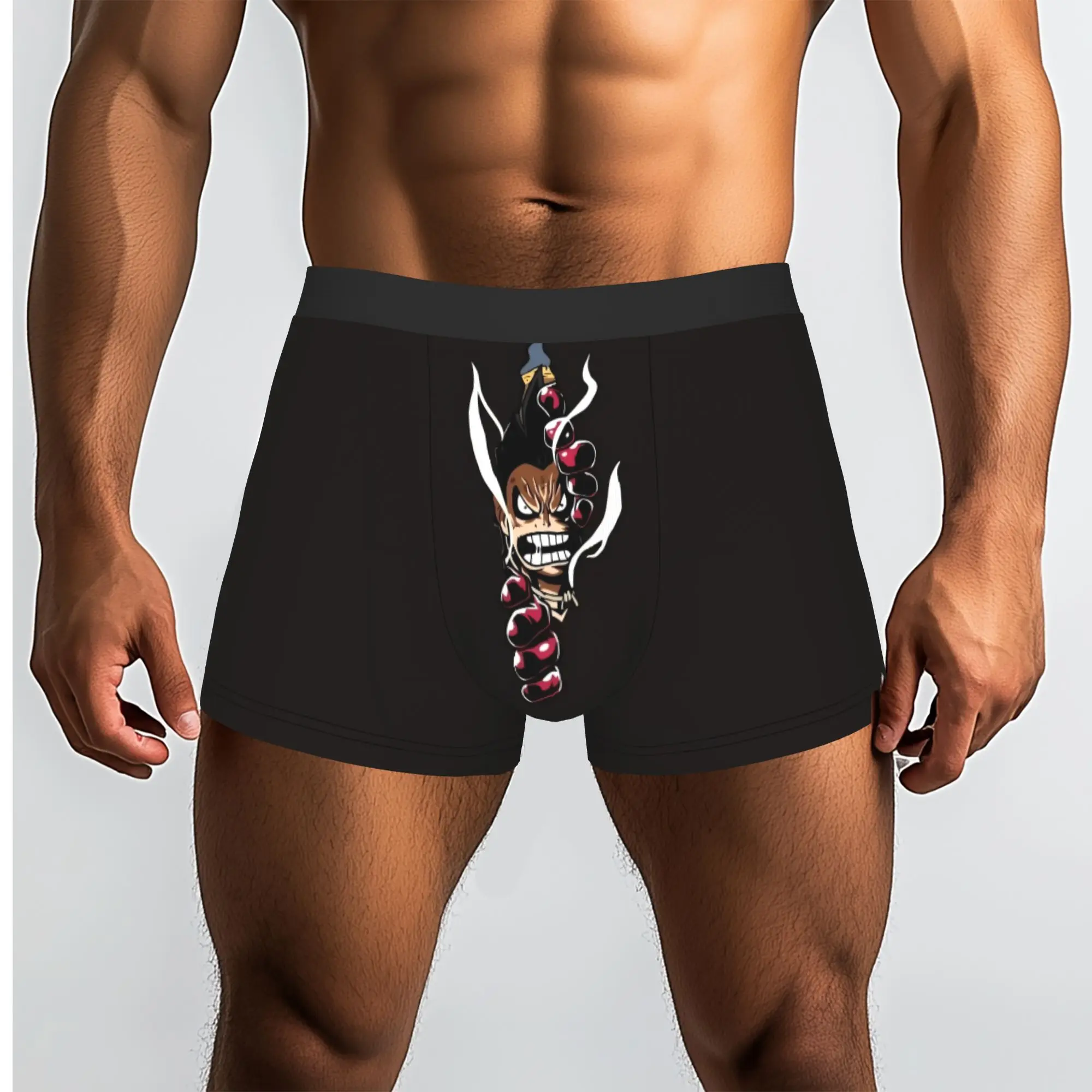 Luffy in Gear Fourth One Piece Underpants Homme Panties Male Underwear Print Shorts Boxer Briefs