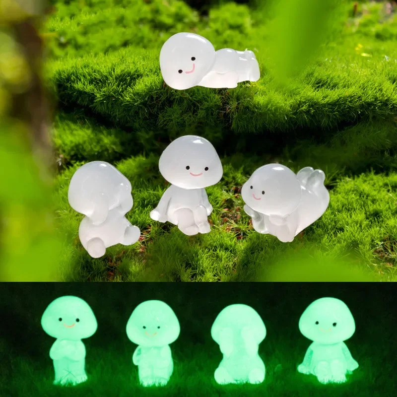 6PCS Luminous Wood Elf Fairy Garden Decoration Mini Figurines 6 Types Little People Micro Landscape Accessories Home Decor