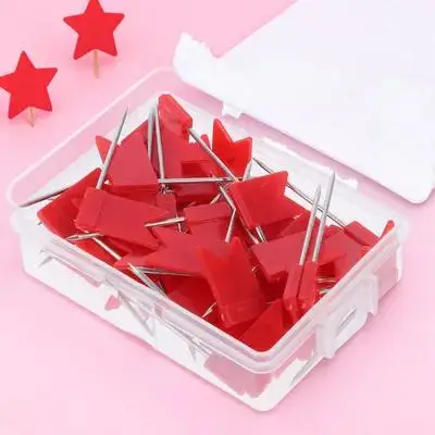 50 Pcs Bulletin Board Pushpin Cork Accessories Drawing Boards Pins Flag Thumb Pushpins