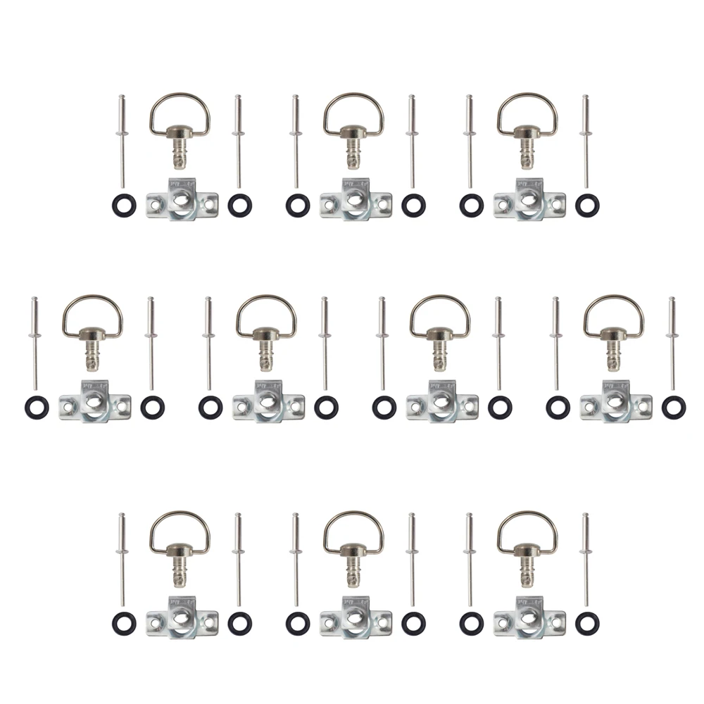 1/4 Turn Fasteners Quick Release D-ring Turn Rivet Race Fairing Fastener 14MM/17MM/19MM For Honda For Yamaha Suzuki BMW D Ring