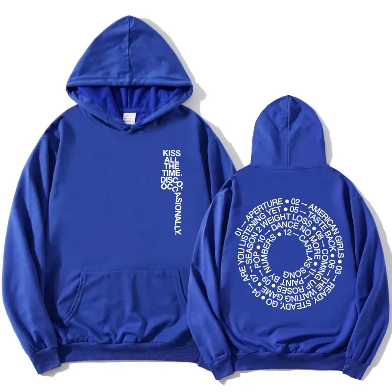 Harry Styles kisses often. Occasionally disco. Hoodie with album design pattern print, fleece hoodie for men and women's clothin