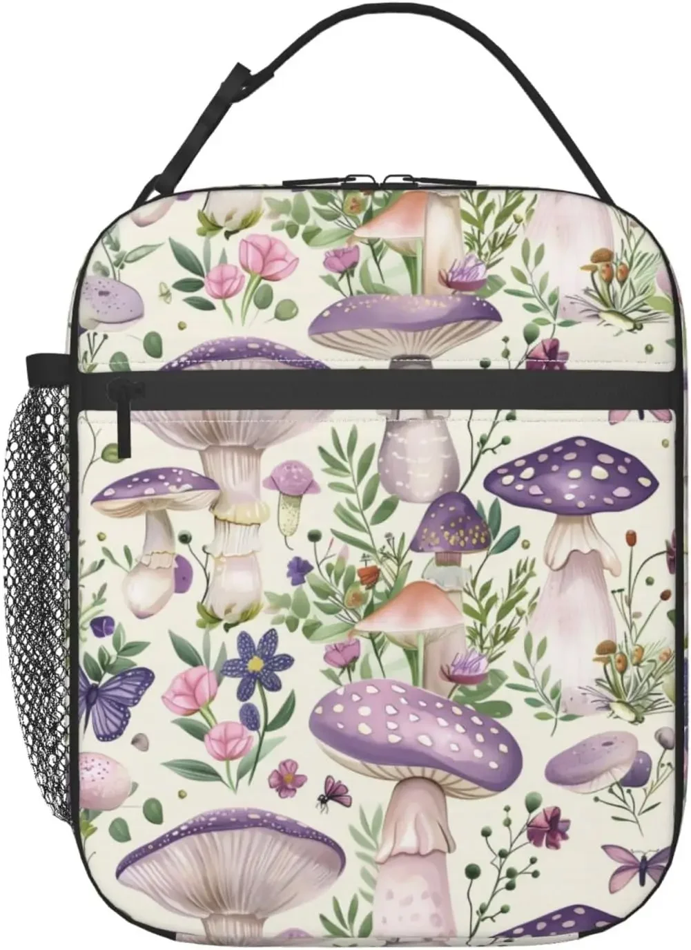Reusable Mermaid Cat Lunch Box for Kids Adult Insulated Cute Lunch Bag Polyester Cooler Underwater Handbags Case