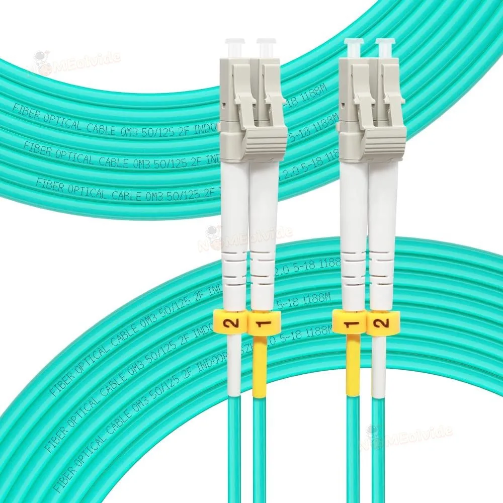LC-LC Fiber Patch Cord 10G OM3 UPC Multimode Duplex Optic Patch Cord Max Transmission Distance 300M 2.0 or 3.0mm