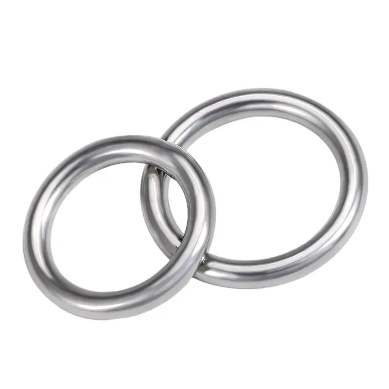 M3-M16 Heavy Duty Welded Round Smooth Solid 304 O Ring Stainless Steel For Rigging Marine Boat Hammock Yoga Hanging 1Pc