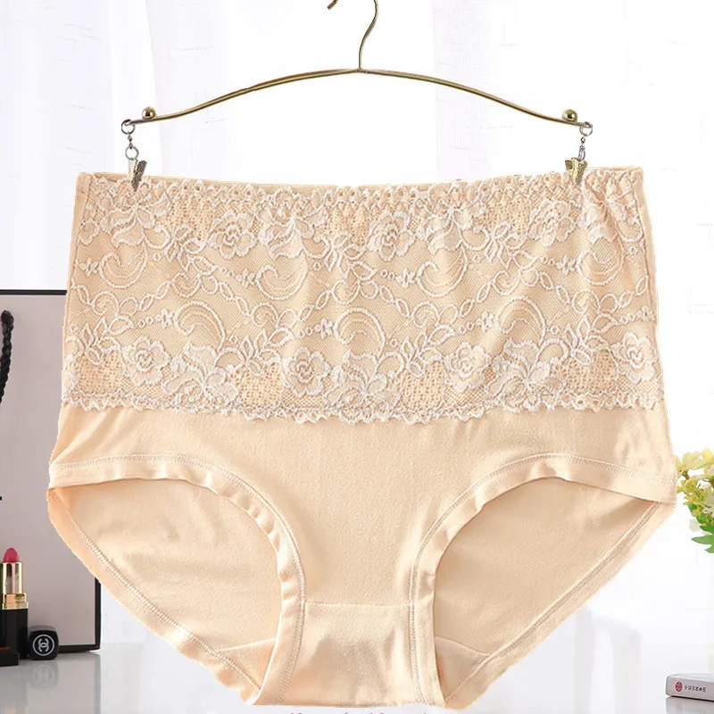 150kg 3XL-6XL Women Panties Briefs Super Over Plus Size Fat Mother Lace High Rise Lingerie Cute Underwear Lingerie Sexy Clothes