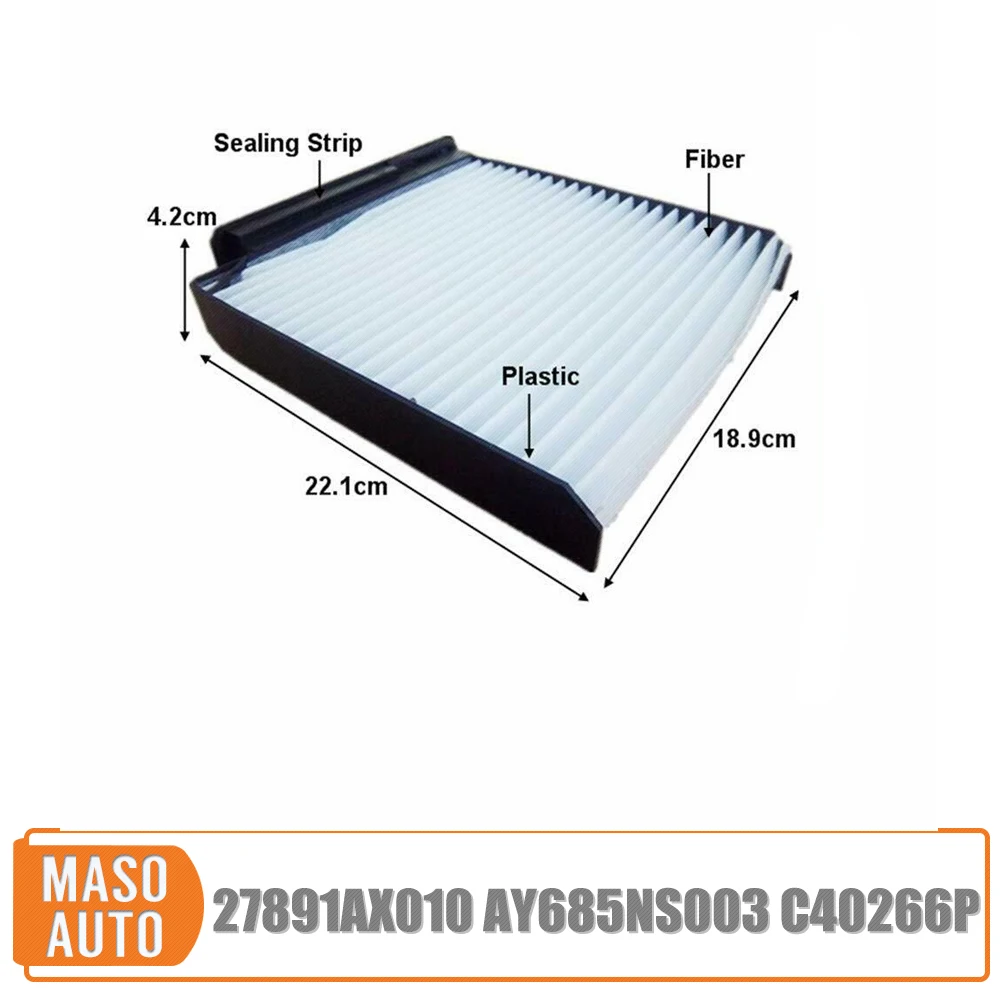 Car Pollen Cabin Air Filter For Renault Modus Clio Nissan Note Dacia Duster 27891AX010 AY685NS003 Accessories