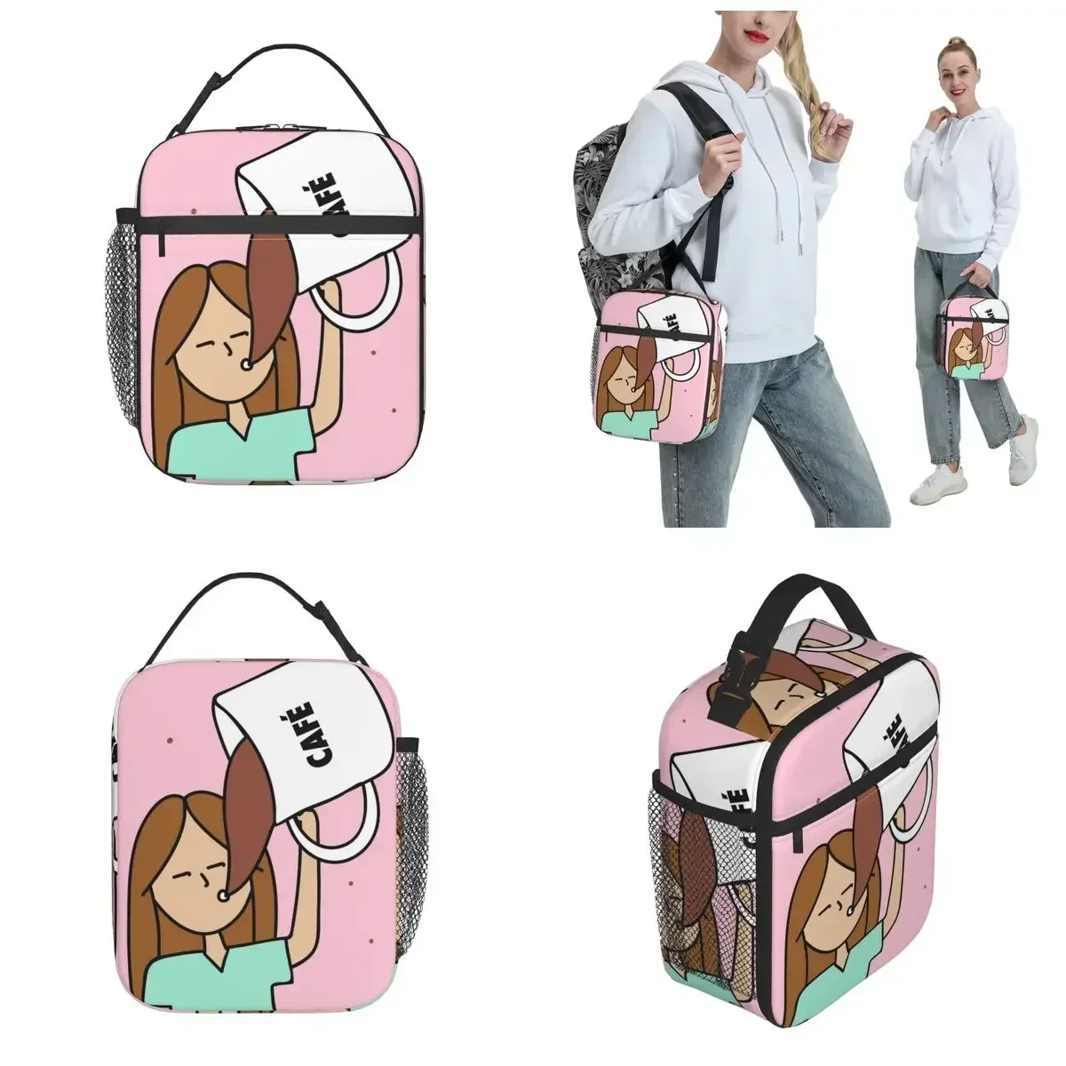 Cartoon Doctor Nurse Merch Insulated Lunch Bag For School Enfermera En Apuros Food Storage Bag Cooler Thermal Lunch Boxes