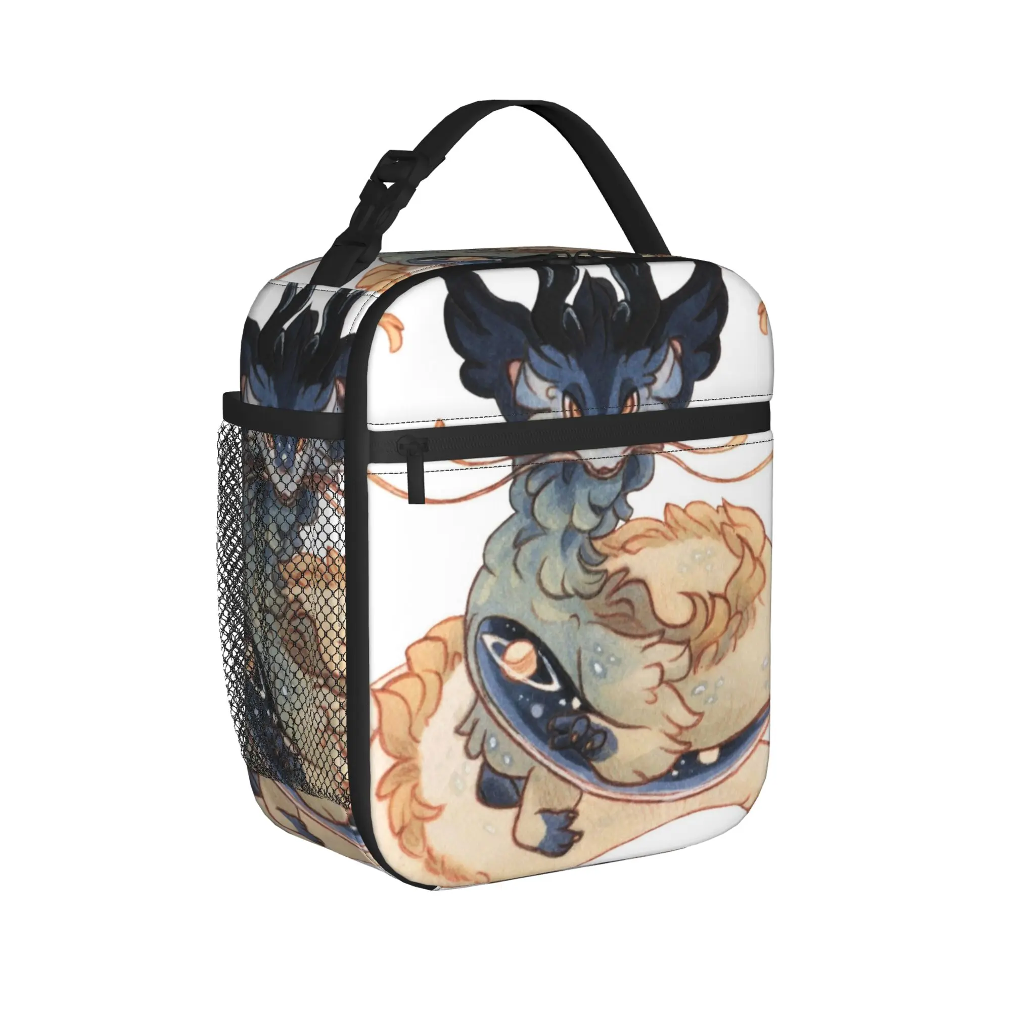 Monster Hunter Rise Insulated Lunch Bag  Game Kanji Gaming Risemonster Meal Container Cooler Bag Lunch Box Tote College Food Bag