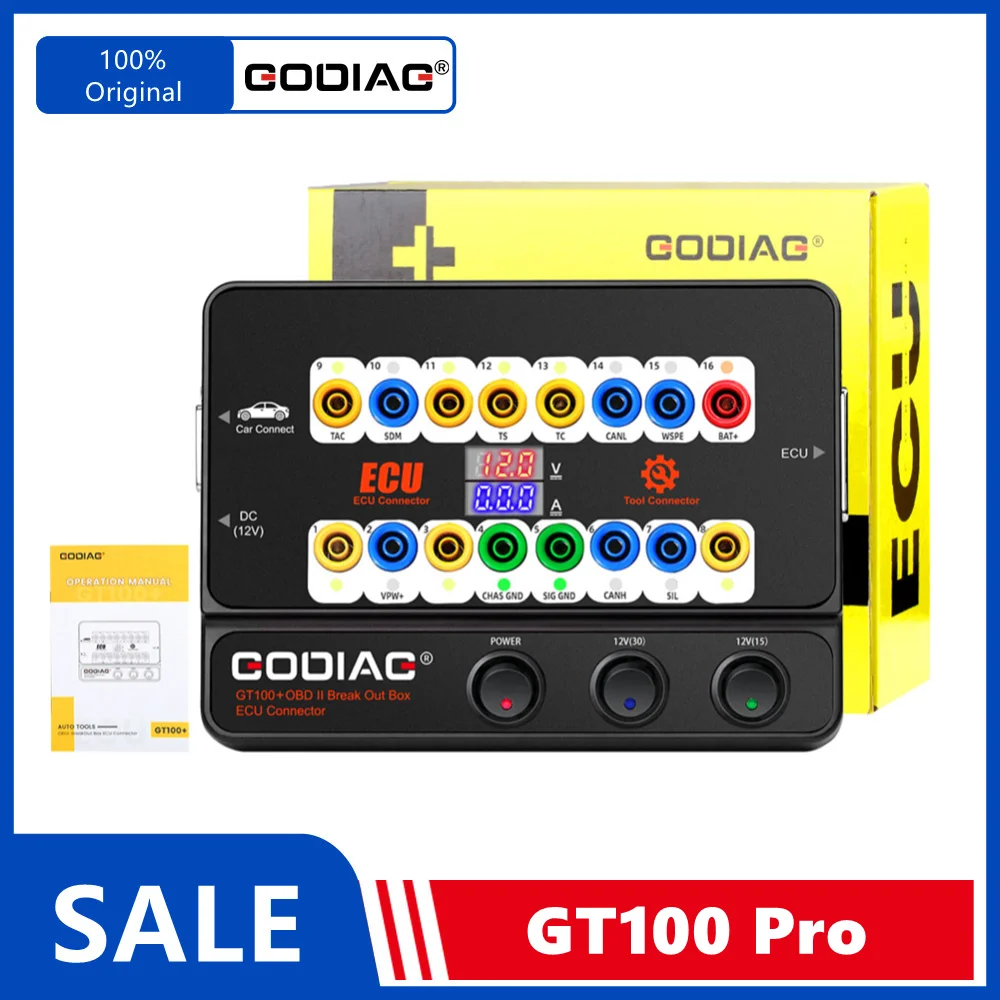 GODIAG GT100 Pro OBD OBD2 разъем блока управления ECU с электронным дисплеем тока, используемым с Xhorse VVDI2/Lonsodr k518pro