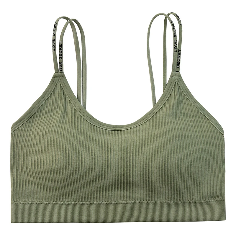 

1Pc Women Sports Yoga Camisole Bra Top Running Fitness Underwear Women Shockproof Non-Steel Ring Bustier Type Wrap Bra