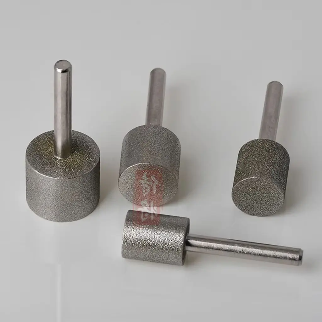 6mm Shank Diamond Grinding Head For Grinding Stone Gemstone Cleaning Burrs Welds Dremel Rotary Drill Tool Dia. 16/18/2/25/30mm