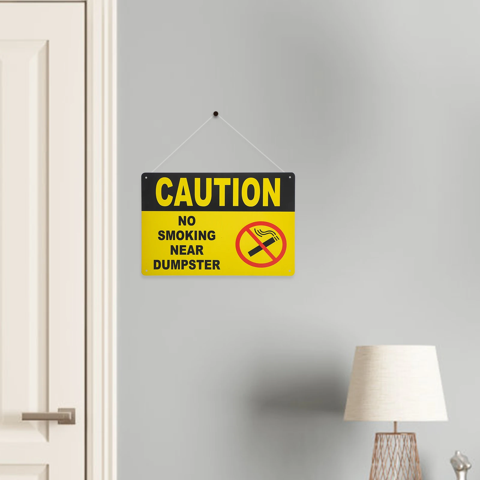 

No Smoking Warning Sign Tough Wall Decoration Practical Reminding Sign for Public Smoking Prohibition Warning Board