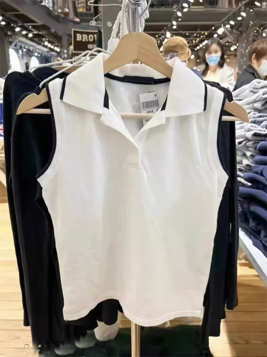 เสื้อกล้ามผู้หญิง แขนกุด คอปกติดกระดุม สไตล์ลำลอง น่ารักหวานๆ สำหรับฤดูร้อน ทรงเข้ารูป ผ้าฝ้าย ใส่สบายๆ สไตล์ Preppy ทันสมัย