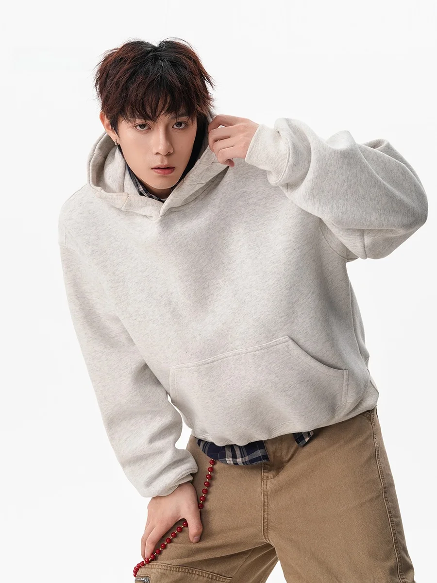 

American Sle Men's Hoodie Sweatirt Boxy ort Wide Air Layer Loose Fit Sportswear Comfortable Long Sve Casual Coat