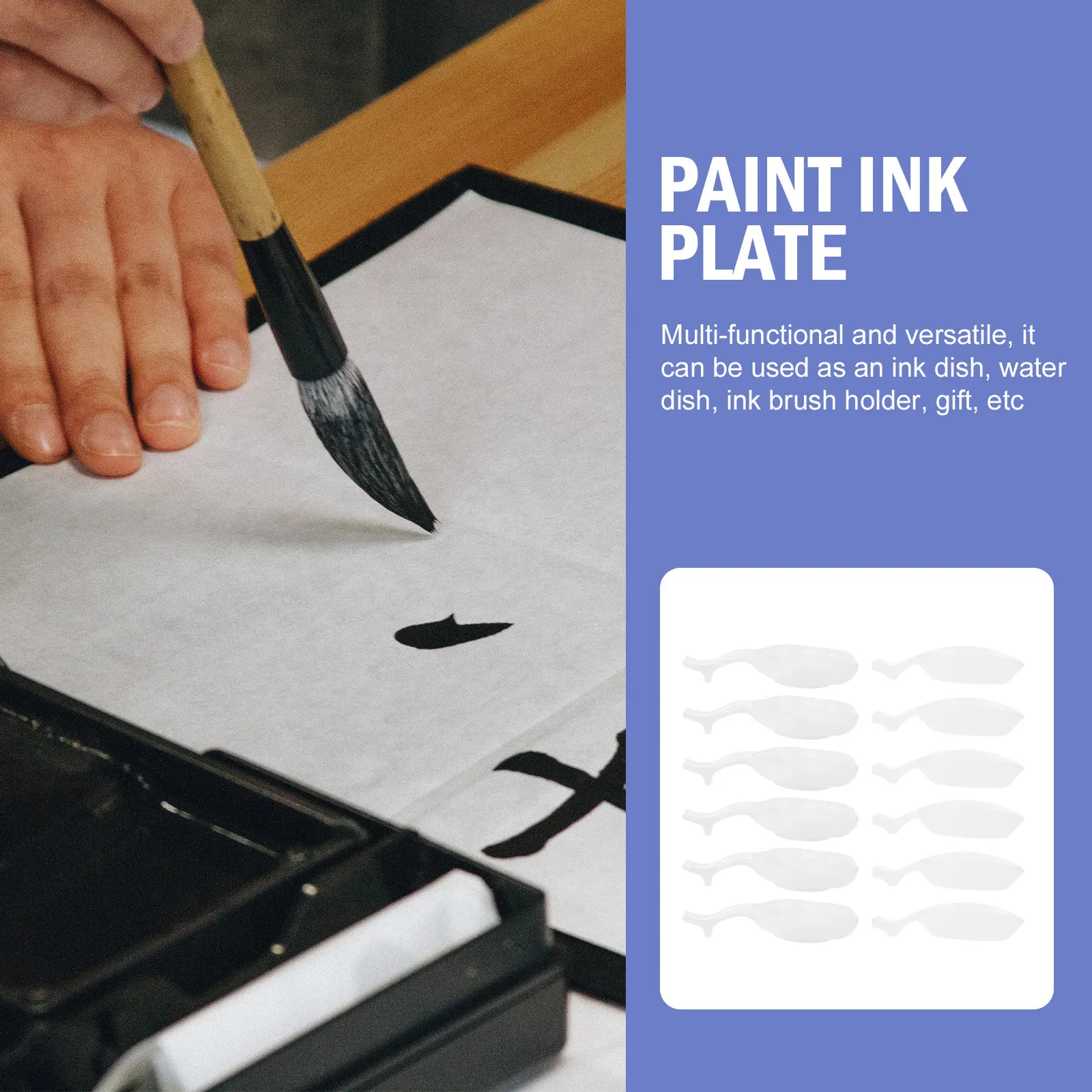 

Набор для каллиграфии из 40 предметов: емкость для чернил, премиум-пластик, для дома, офиса, учебы, декор для кабинета, подставка для кистей, поддон для воды для рисования