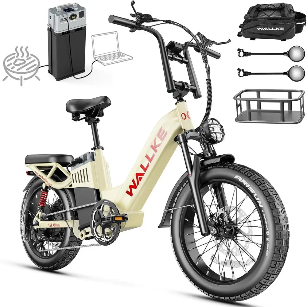 

4000W High-Power Long-Range Electric Bike for Adults - Portable Power, All-Terrain, Suitable for Camping, Outdoor Adventures, an