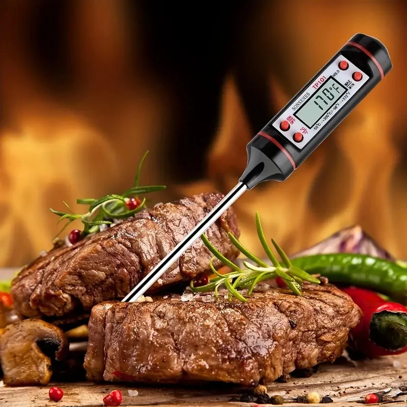 Kitchen Oil Thermometer Digital Needle Meat Cake Fried BBQ Cooking Food Thermometer Digital Temperaure Sensor Meter Thermocouple