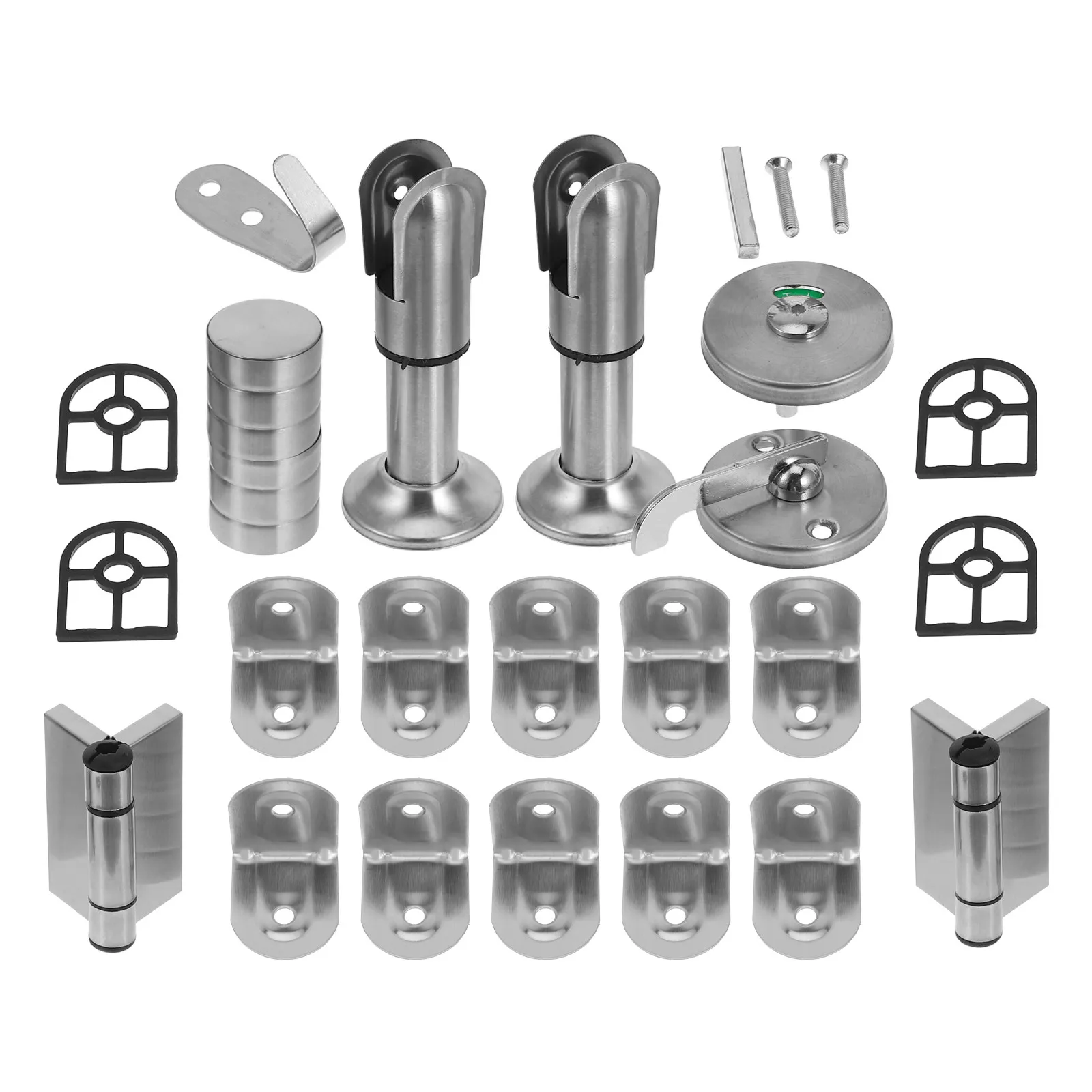 1set-premium-stainless-steel-restroom-partition-fitting-kit-heavy-duty-bathroom-partition-accessories-with-rust-resistant-silver