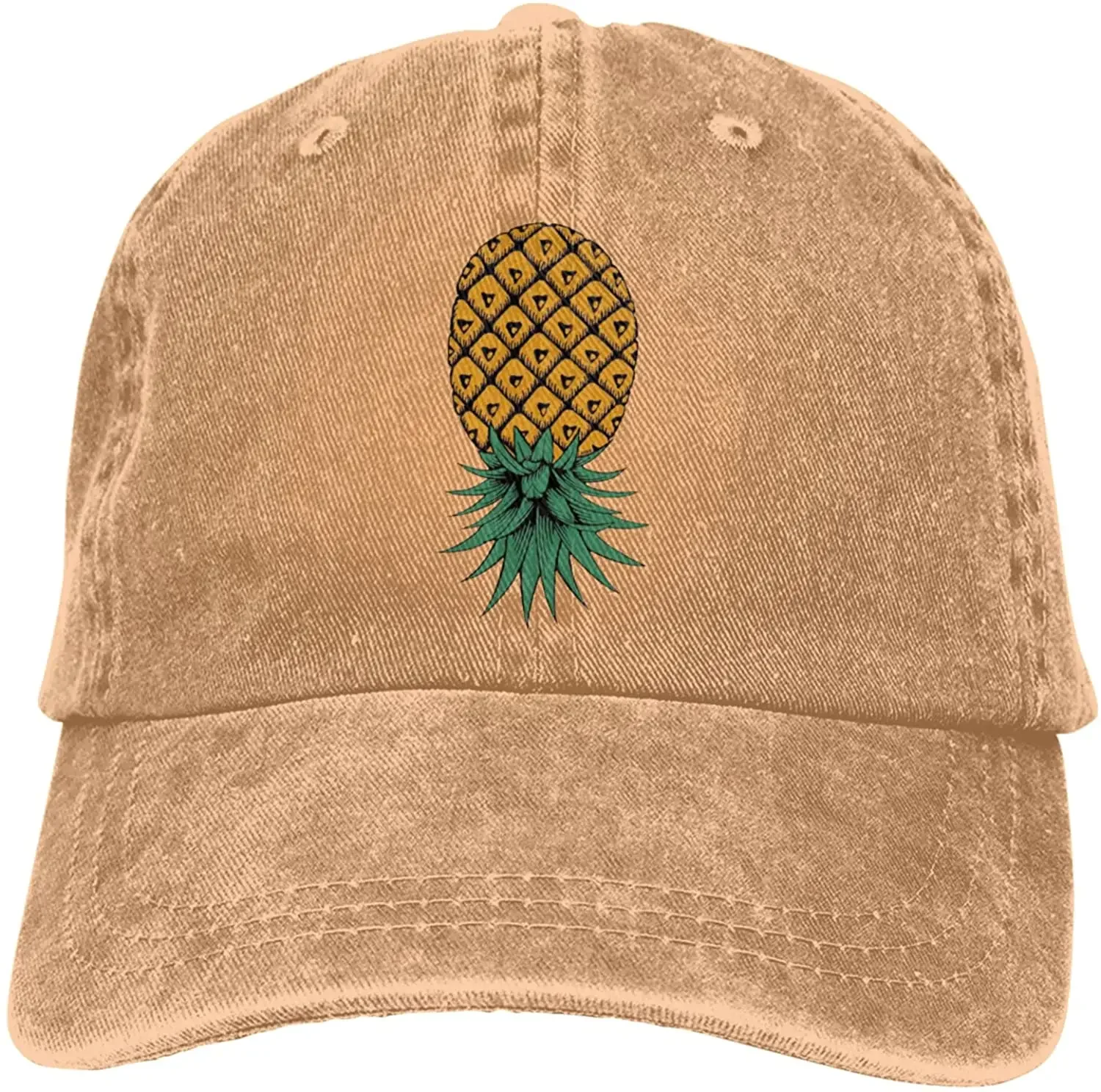 Upside Down Pineapple Baseball Cap Funny Cowboy Hat Unisex Adult Vintage Trucker Hats Adjustable Washable