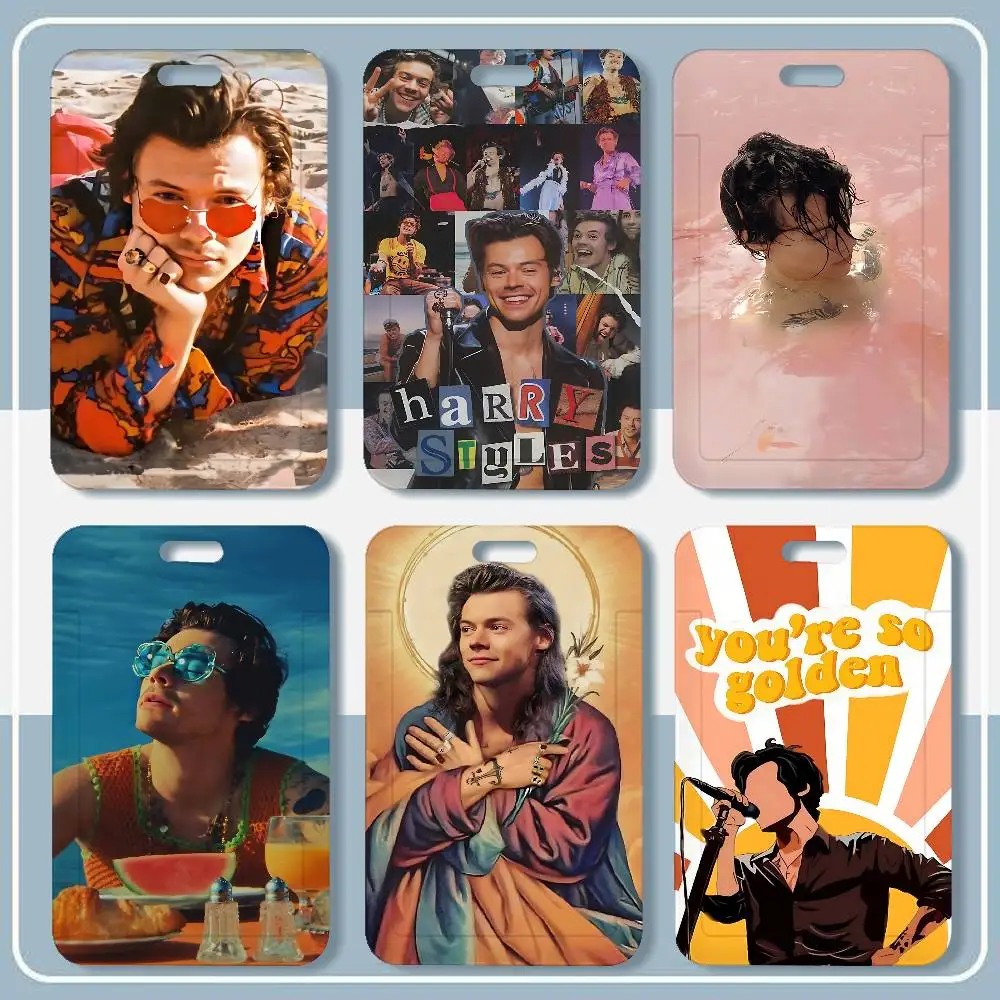 

Singer H-Harry S-Styles Card Holder Neck Strap Pendant Door Badge Holder Lanyards Keychain Work Credential Case Gift