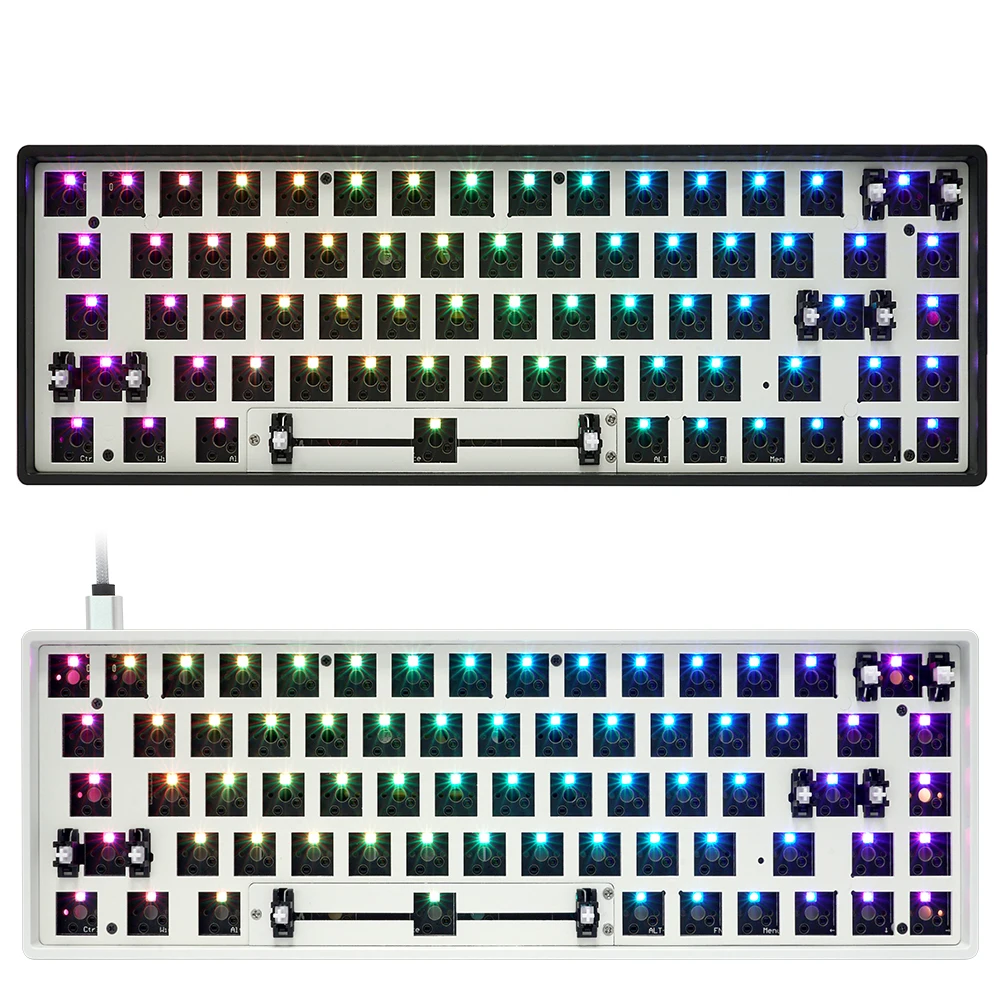 FOR SKYLOONG GK68 GK68X GK68XS Wired RGB Hot Swap Programmable Case Keyboard DIY Kit