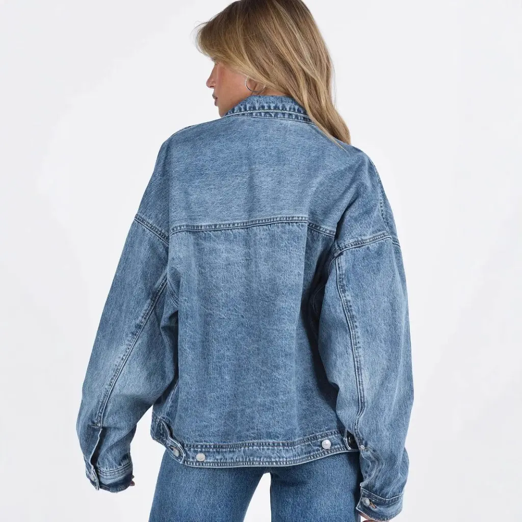 

Joker 3D Printed Retro Denim Jacket Loose Fit Women's Fashion Outerwear for