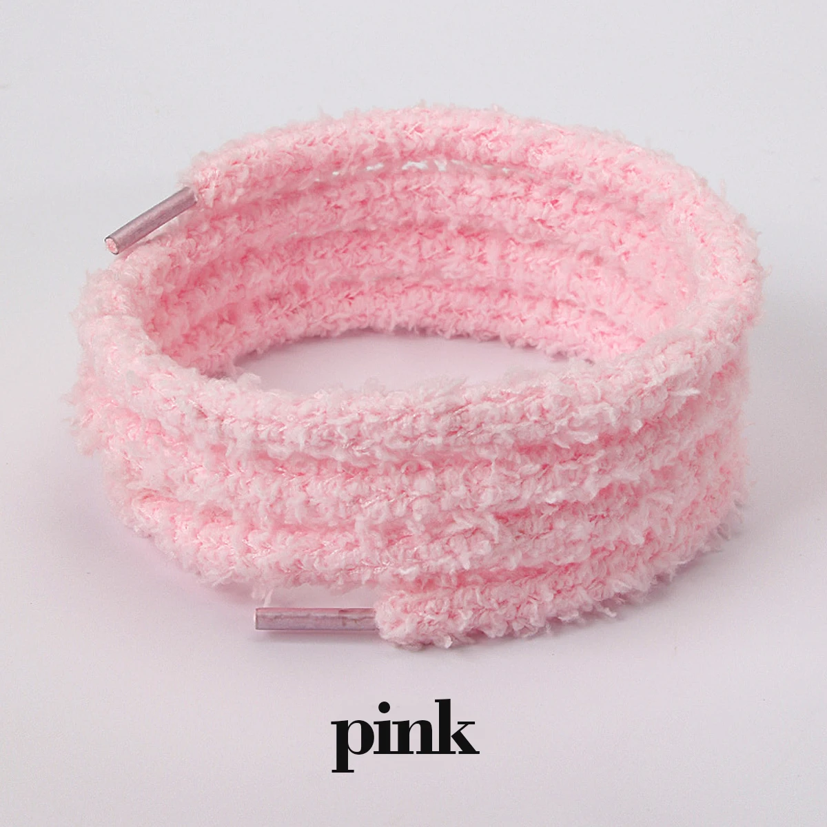 ‌1 Pair Winter Fluffy Shoelaces - Thick Round Fur Laces for Snow Boots (Solid Color Warm Lace Strings) image 5