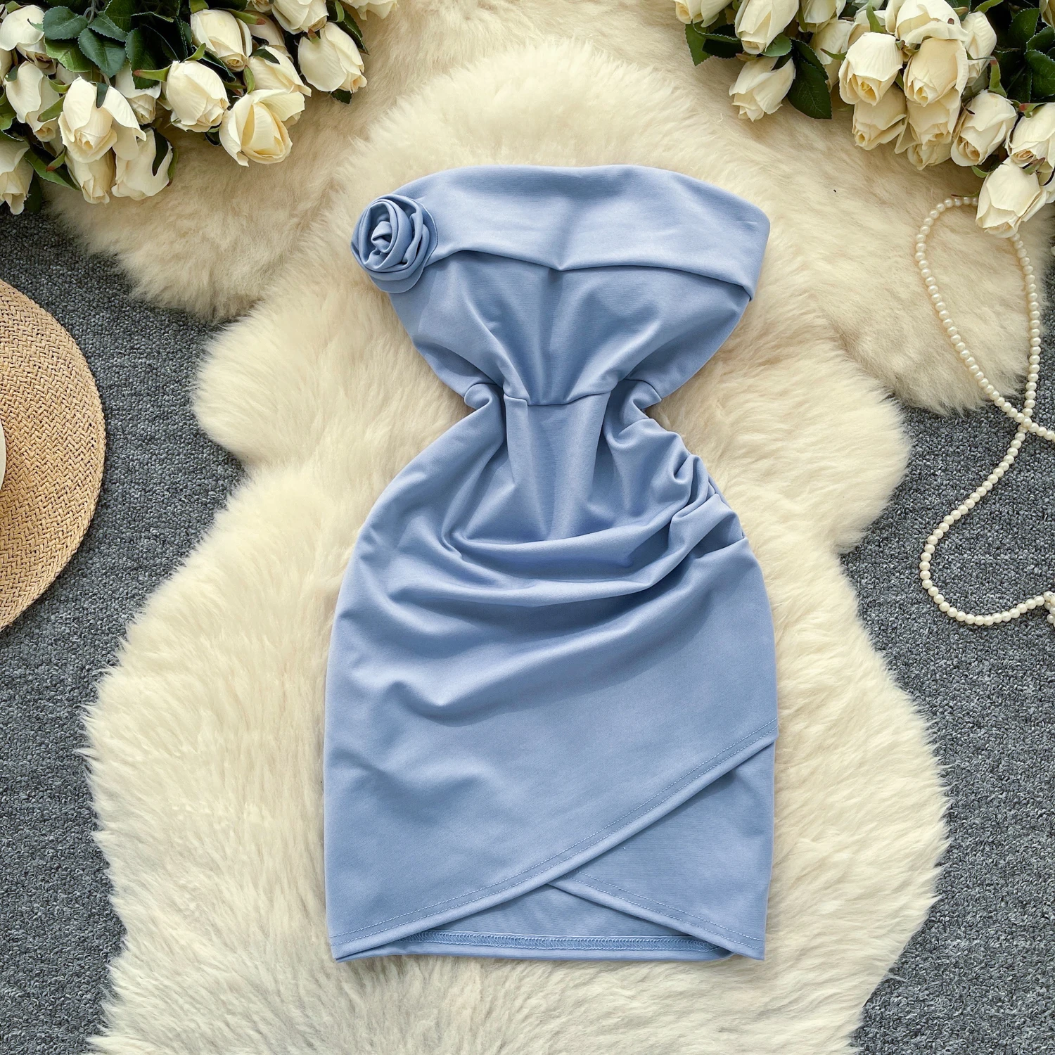 Chic vintage bretelles solide robe crayon élégante fée mode coréenne Boho robe d'été femmes vêtements plage mini robe