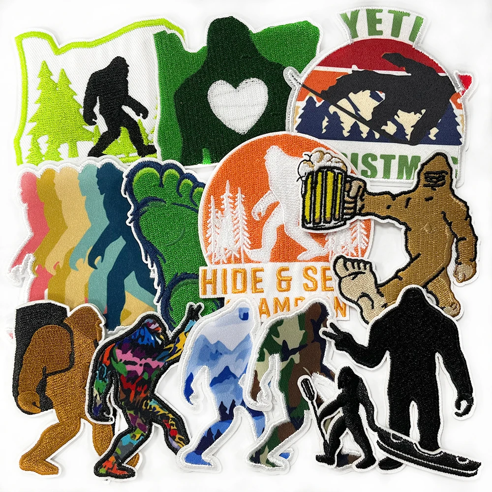 New Bigfoot Cartoon Cloth Sticker Explosive Clothing Shoes And Hats DIY Cloth Sticker Back Hot Melt Adhesive Factory Direct