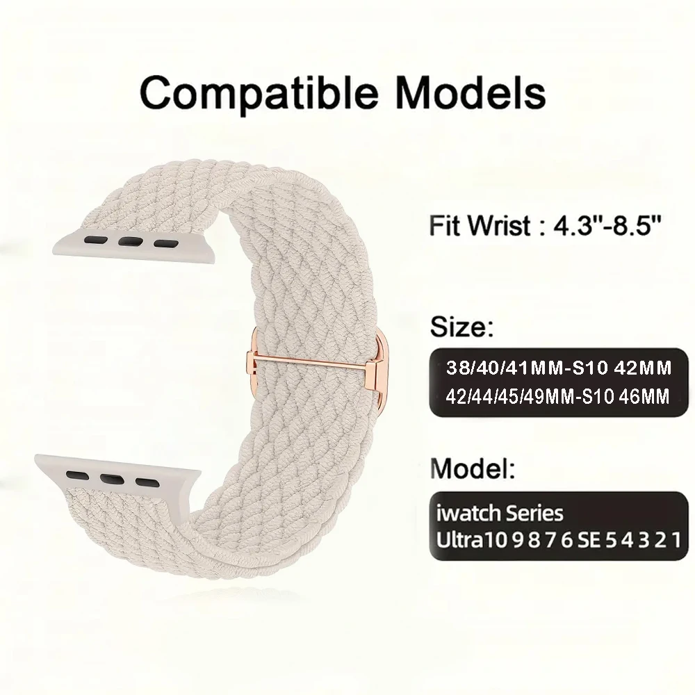 Pulseira elástica tecida para apple watch band 40mm 41mm 42 44mm 45 46mm 49mm pulseira de náilon para iwatch série ultra 10 9 8 se 7 6 5 4