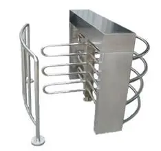High Security Half Height Turnstile Double Channel Fingerprint RFID Card Access Control Software