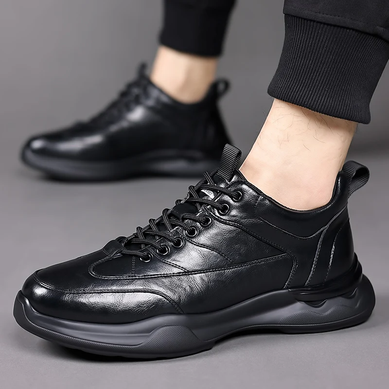 Men's Leather Shoes lace up Italy style Oxford Shoes for Men Classic Business Dress Shoe New High Quality Men Casual Shoes