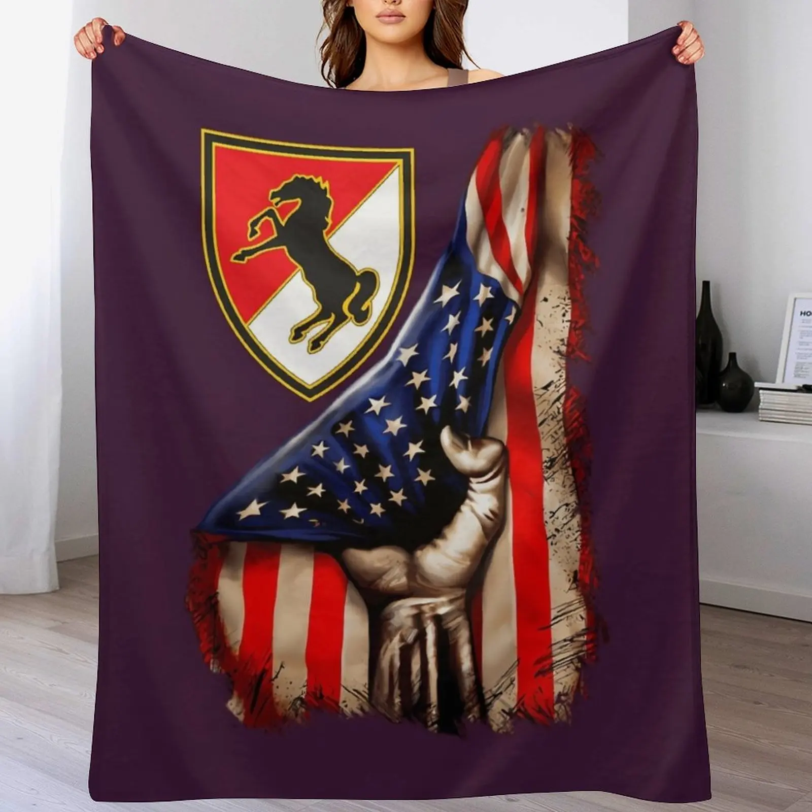 

11th Armored Cavalry Regi\tt (11th ACR) \t Throw Blanket All Season Lightweight Soft Blanket for Bed