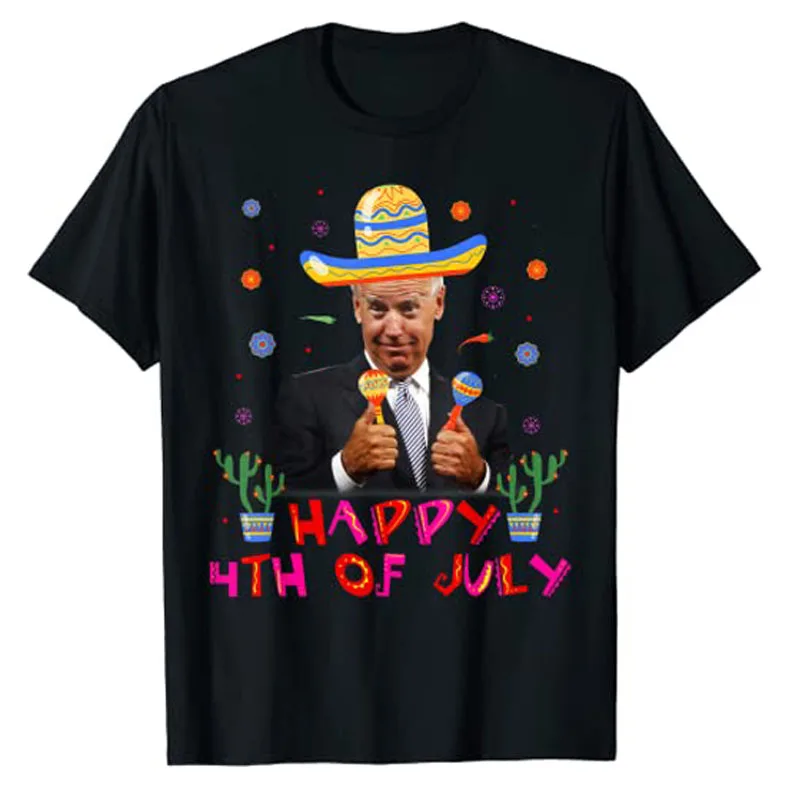 

Funny Joe Biden Cinco De Mayo Happy 4th of July Men Women T-Shirt Tequila Drinking, Margaritas, Tacos and Nachos Costume Tee Top