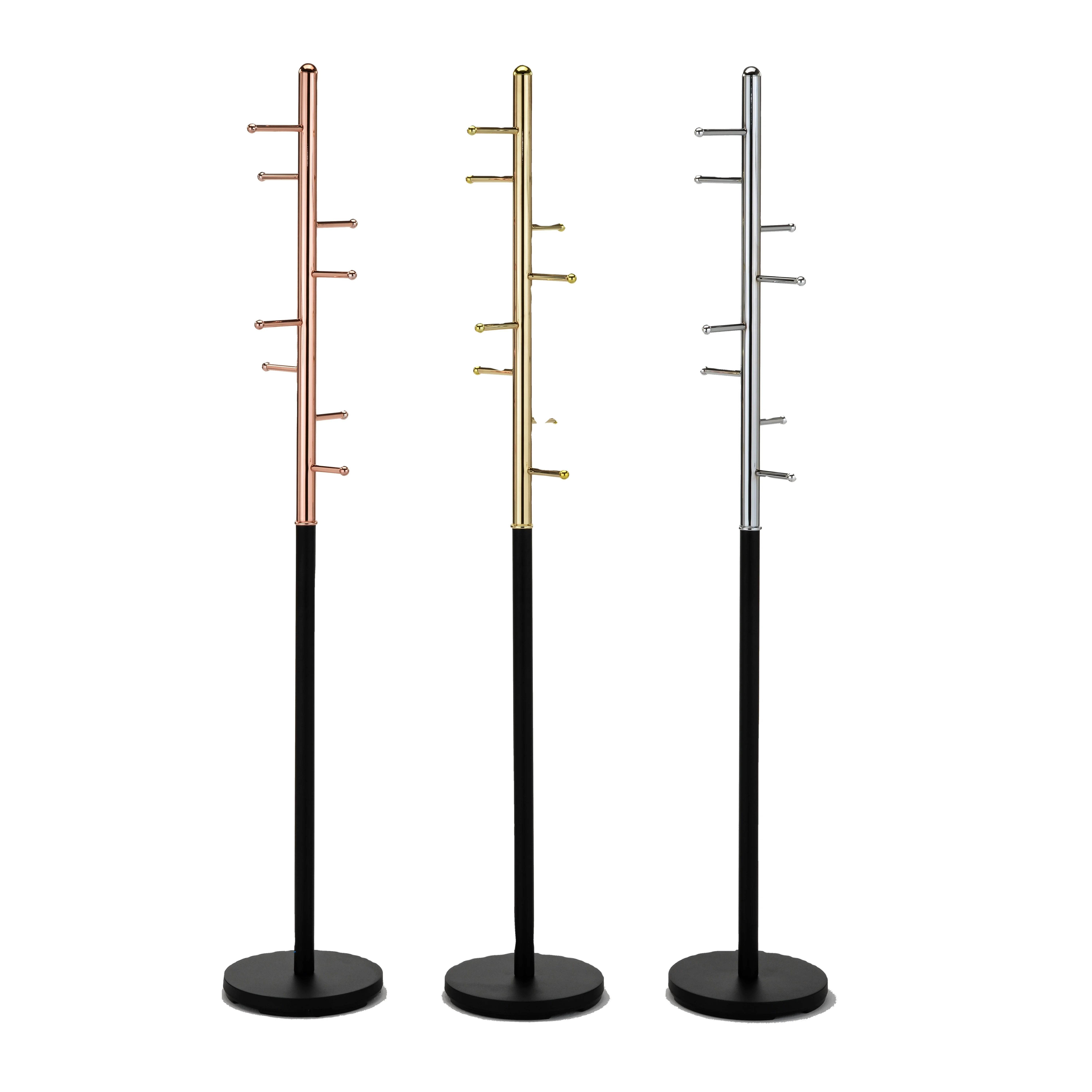 

High metal freestanding hanger with iron hanger, floor hanger for laundry, living room, bathroom