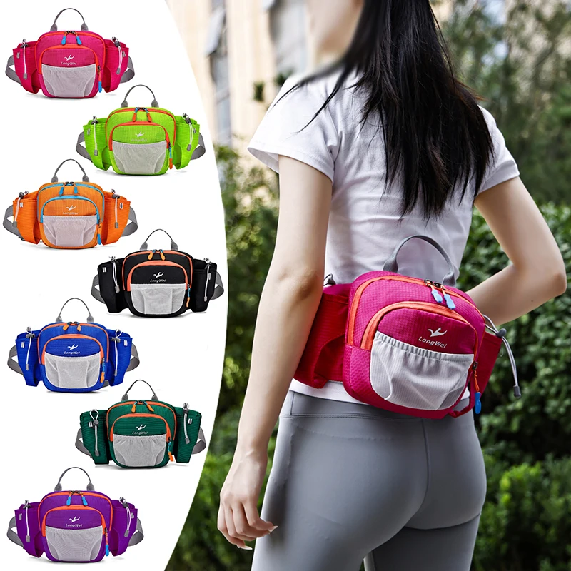 

Gym Sports Cup Waist Bag Hiking Climbing Cycling Running Outdoor Chest Bags Portable Water Bottle Kettle Phone Crossbody Pack