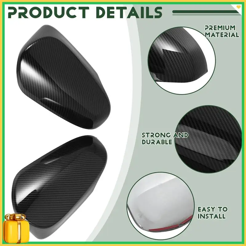 

Premium For Toyota PRIUS C AQUA ABS Carbon Fiber Car Exterior Rearview Mirror Cover Wing Mirror Covers Caps
