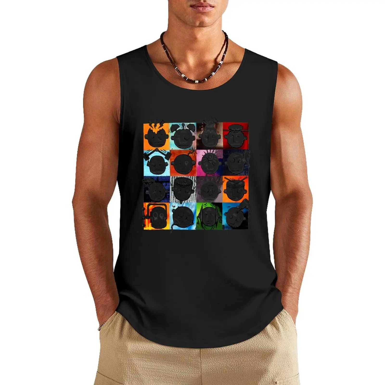 

Headaches Tank Top Men's summer vest Body man Man sleeveless shirt