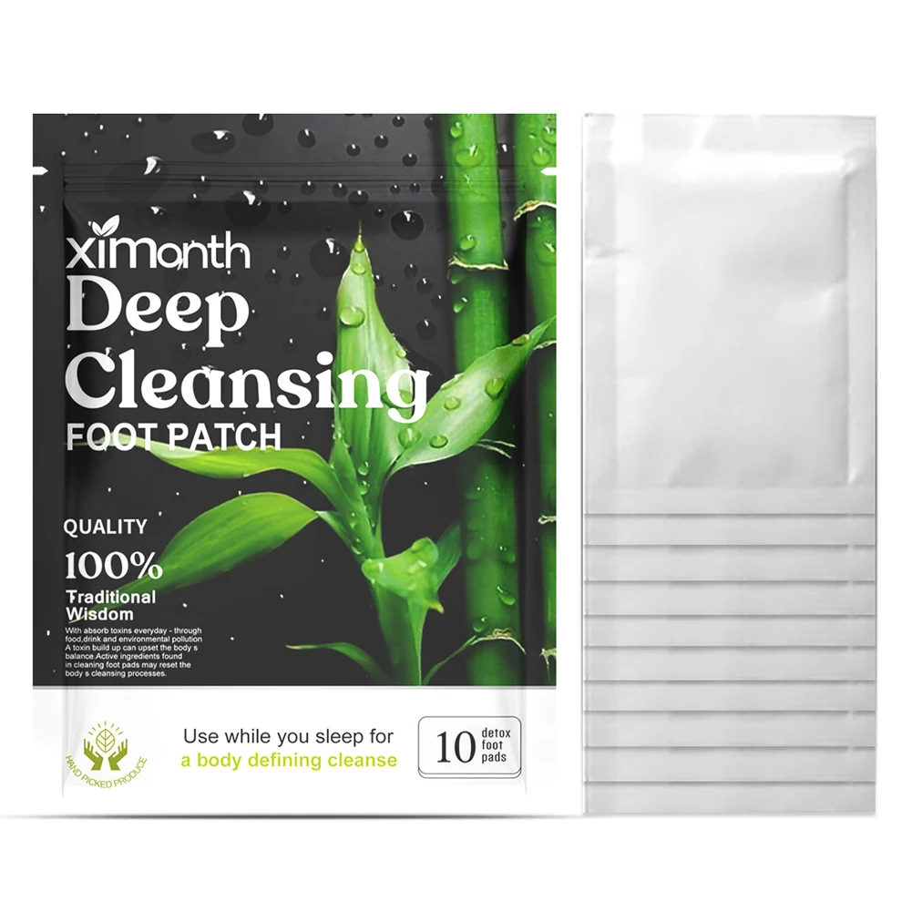 แผ่นแปะเท้าดีท็อกซ์เพื่อบรรเทาความเครียดการนอนหลับลึกสารพิษสมุนไพรธรรมชาติสะอาด