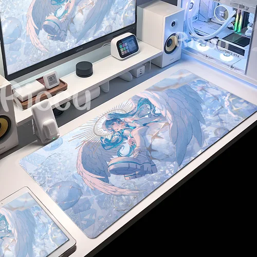 Imagen 2 del producto Alfombrilla de ratón grande para juegos Hatsune m-miku, alfombrilla de ratón para PC, alfombrilla de escritorio para Gamer, decoración de oficina, alfombrilla para ratón, accesorios para juegos de deportes electrónicos