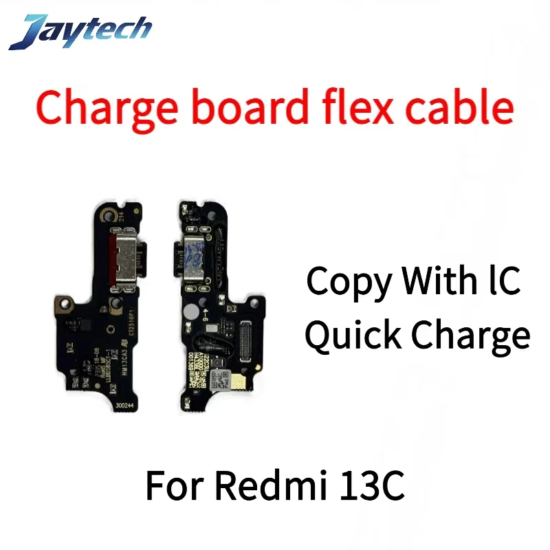 

10 шт., плата зарядного устройства, гибкая печатная плата для Redmi 13C, разъем USB-порта, док-станция, ленточный кабель для зарядки