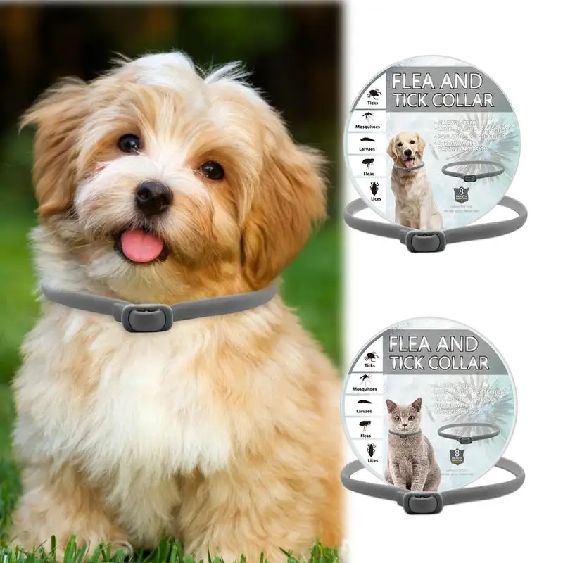 Dog Tick Collar Cat Tick Prevention Collar Gentle Natural Neck Ring Adjustable Design For Home Outdoor Travel Pet Kittens Cat