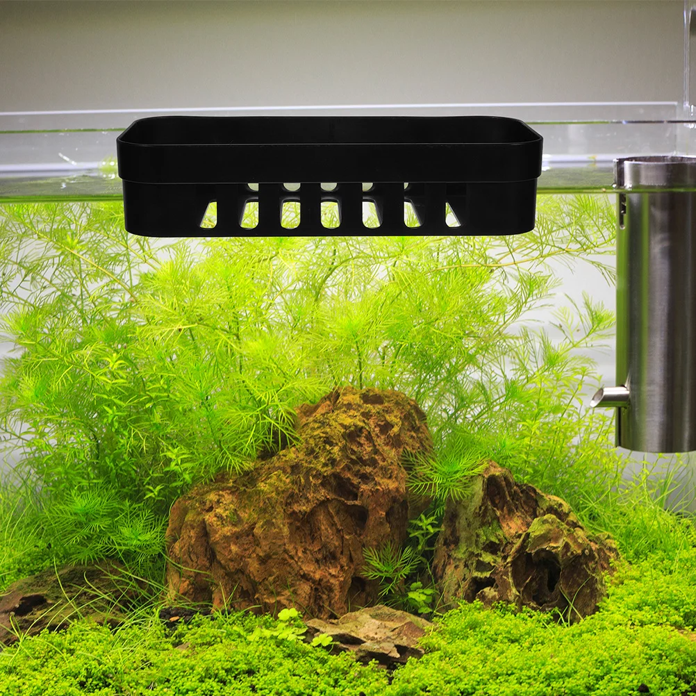 

Aquarium Plant Holder Water Plant Shelf For Fish Tank Hydroponic Cultivation Perforated Planter Hanging Design Suction Cups