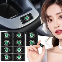Car Steering Wheel Small Sticker Decoration Interior Decal For Skoda Octavia Rapid Kodiaq Karoq Superb Fabia Kamiq VisionS